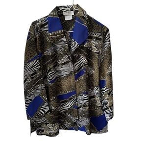 Vintage Soirée Printed Blouse